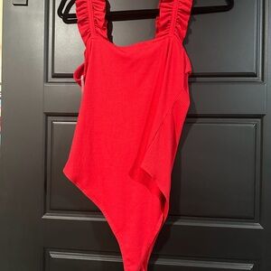 Red Kids One Piece Swimsuit